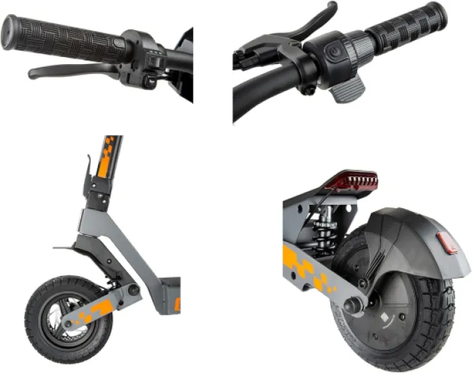 G2 Electric Scooter for Adults, Long Range Foldable E Scooter, 55km Range, 10-Inch Off-Road Tyres, Dual Suspension, Dual Brakes, Touch Display, IPX4 Water Resistant, EN17128