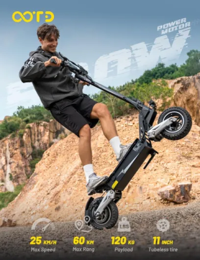 OOTD T10 Electric Scooter, 11" E Scooter Adult 48V 18AH Battery Range 60km