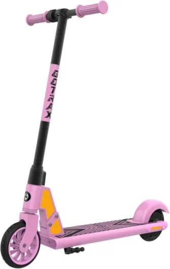 GKS Series Electric Scooter for Kids Ages 6-12, Max 3.75/4 Miles & 7.5 Mph by 150W Motor, 6'' Wheel, Thumb Throttle Easy to Ride & Assemble, All-Metal Body Supports 121 lbs for Girls and Boys 3.75Miles Pink