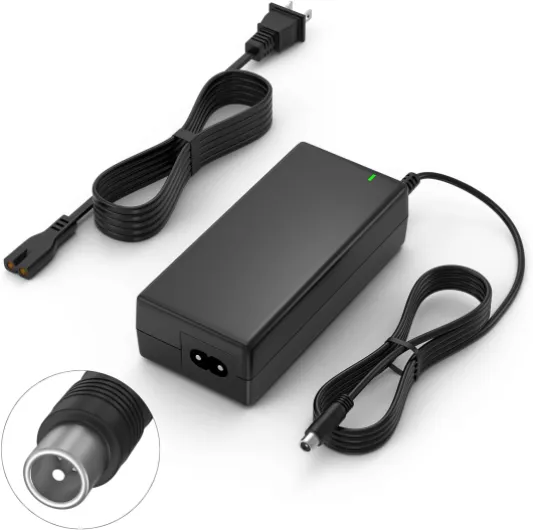 SGS Certified 42V 2A Electric Scooter Charger (Round RCA Connector Charger) Compatible with Segway Ninebot Scooter, Lime, Lime-S, Spin, Skip, ES1 ES2 ES4 Electric Scooter for 36V Li-ion 10S Battery