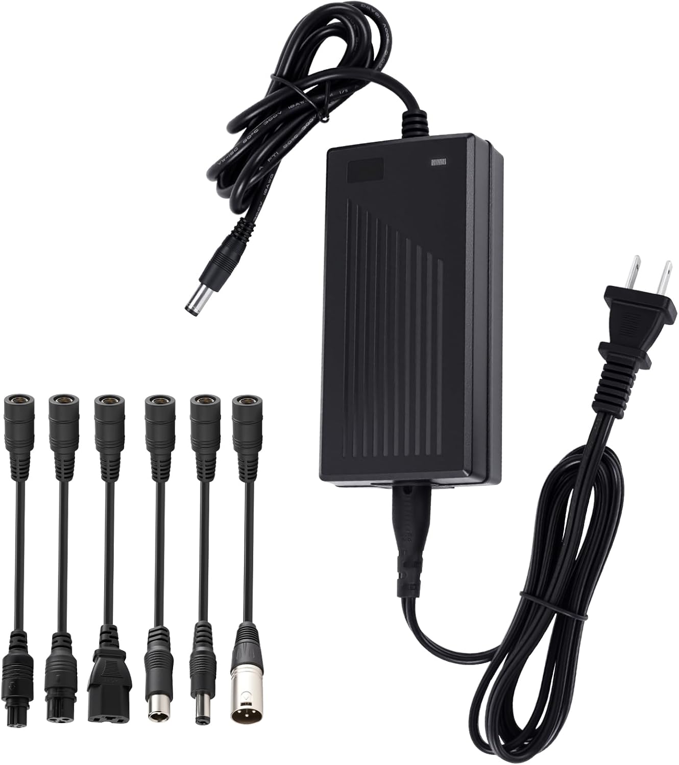 54.6V 2A Power Adapter with 7 in 1 Plugs Output Heads, 13S 48V-54.6V Li-ion Battery Charger Replacement, Compatible with Jetson, Gotrax, Razor, Ninebot, Segway, Swagtron, Hiboy