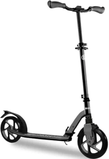 Kick Scooter for Kids Ages 6+, Teens & Adults, Large 8" Sturdy Urethane Wheels - Adjustable Handlebar, Lightweight, Foldable, 220lbs Max Load Black Scooter