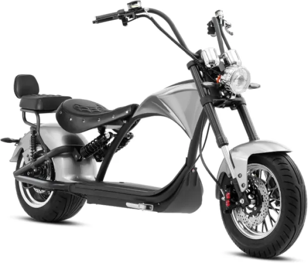 M1P [2025 Upgraded] 37Mph 2000W Electric Motorcycle for Adults DOT Approved, 40Miles 60V 30ah Lithium Battery, 12in Vacuum Tires Full Suspension for Urban Commuting, Electric Moped Silver Rear Seat