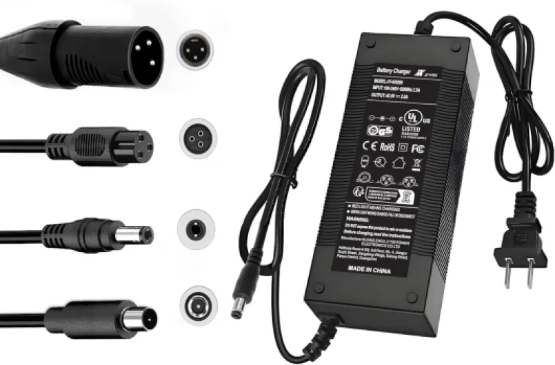 UL Listed 42V 2A Replacement Electric Scooter Charger for 36V Hoverboard Charger with 5 Plugs, Compatible with GOTRAX/ninebot/Jetson/Voyage Scooter Power Adapter