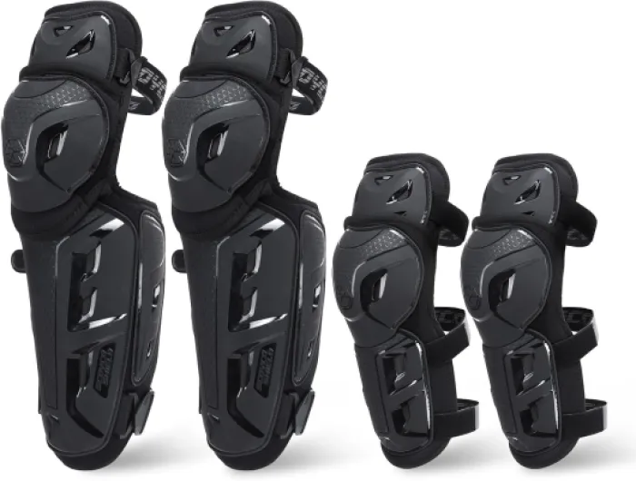Motorcycle Knee Pads for Men - CE Level 1 Motocross Knee and Elbow Guards Protective Gear Armor with 45°-180° Knee Flexibility Design Adjustable Elastic Band
