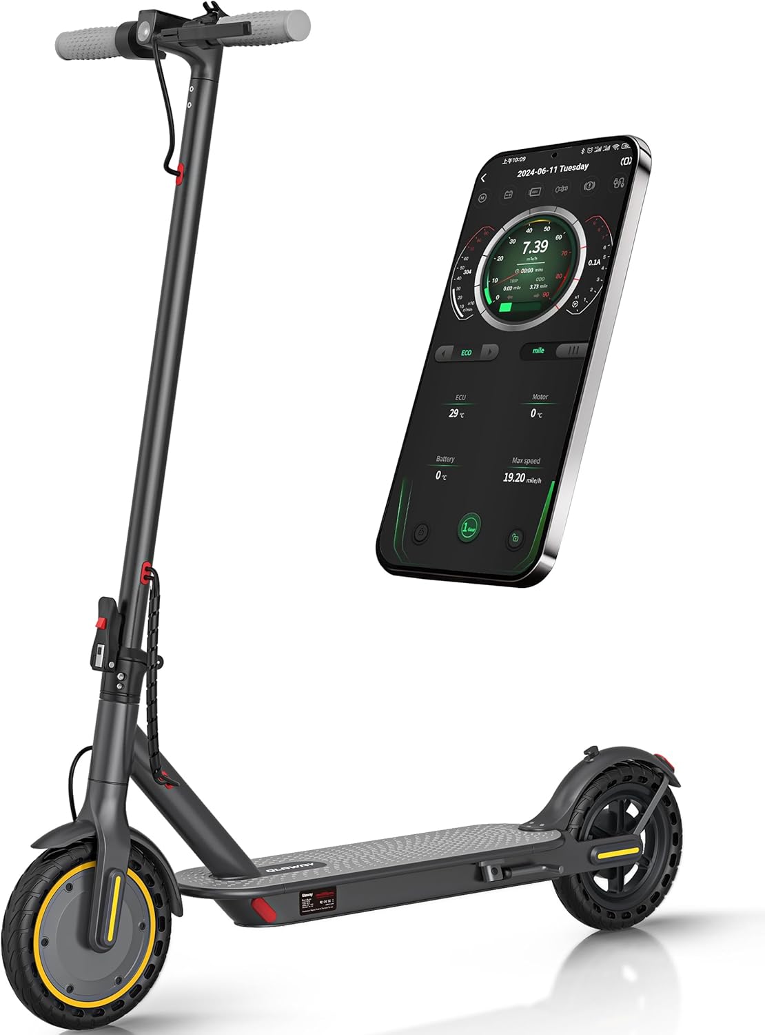 Electric Scooter for Adults, 350W/500W Motor, 16-22 Miles Range, 8.5"/10" Solid Tires, Dual Braking & Suspension, Folding Portable Commuting E-Scooter with App 8.5"-7.8Ah-350W-Gray