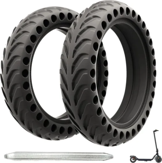 8.5x2 '' inch solid tires for electric scooters - This solid tire is compatible with Xiaomi m365/Mijia Mi m365 Pro/GTRAX GXL V2/GTRAX XR and All 8 1/2 x2/50/75-6.1 scooters - black（2PCS Honeycomb）