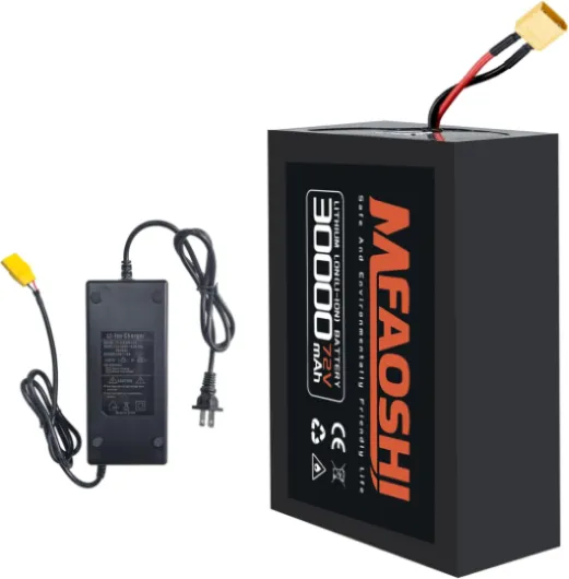 72V 30Ah E-Bike Battery with Display & 2A Fast Charger,High-Power 72V Battery for 0-3500W E-Bikes & E-Motos - 50A BMS & XT90 Connector