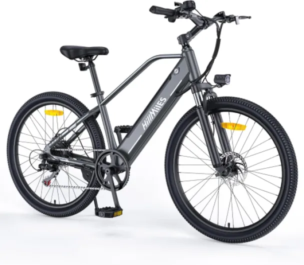 MileTrail 1 Electric Bike for Adults - 26" Mountain E-Bike with 700W Motor - 468Wh Removable Battery - Torque Sensor - Hydraulic Disc Brakes - 20MPH & 62 Miles Range - Adjustable Handlebars Grey