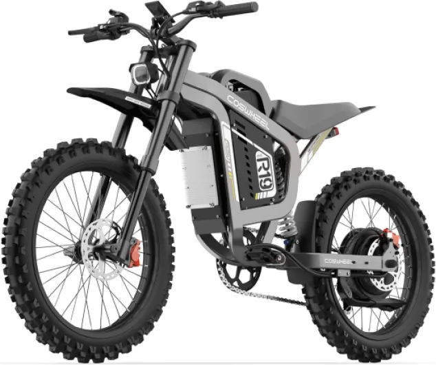 Electric Bike for Adult, 72V 40AH Electric Dirt Bike, Peak 6000W 19” Tires, 50MPH Top Speed, 125 Miles Max Range, Electric Motorcycle Snow, Mountains, Off-Road Ebike for Teens