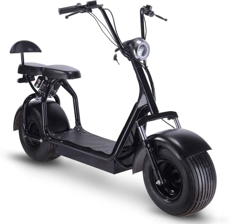 Knockout 48v 1000w Electric Scooter Fat Tire Big Wheel Off Road UL 2272 Black