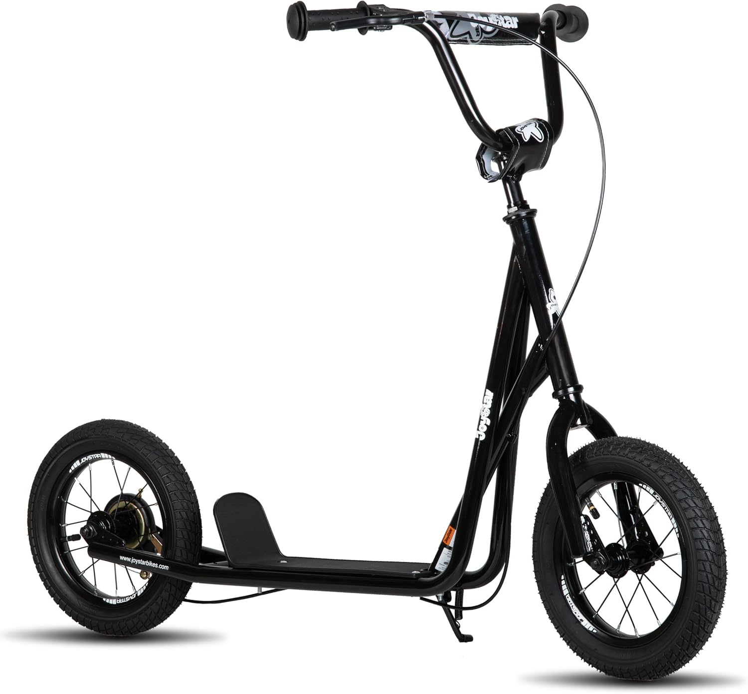 Kick Scooter for Ages 5-9 Years Old Boys Girls, 12 Inch Big Wheels Scooters for Kids, Teens and Adults, Rear Brake and Adjustable Handlebar, Kids Scooter Black