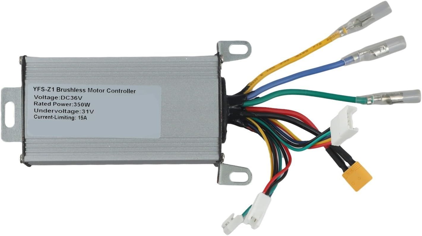 36V 350W 15A Electric Scooter Controller Scooter Brushless Controller Intelligent Brushless Motor Controller Aluminium Alloy E-Bike Brushless Motor Controller For Electric Bicycle Scooter