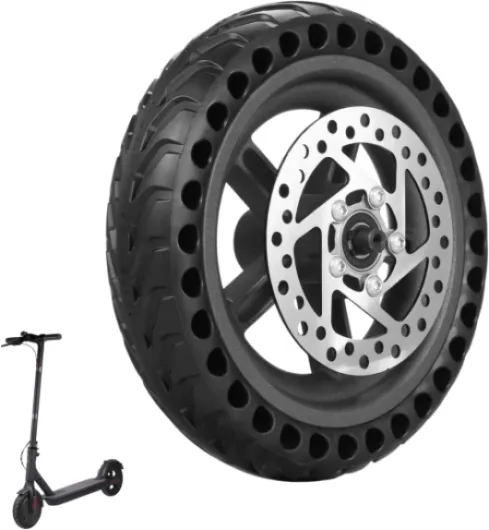 Gotrax Wheel replacement and Xiaomi M365 electric Scooter - Solid Tire with hub and Brake-Disc - Honeycomb Wheel Compatible Mijia1s gotrax gxl V2/gotrax XR and 8,5 inch