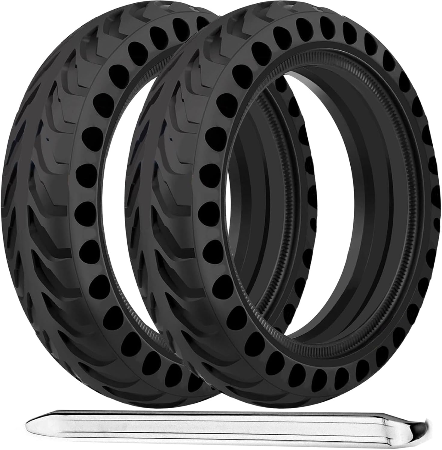 TOUBEUU Solid Tires 8.5x2 Inches for Electric Scooter, 50/75-6.1Replacement Wheels, Rubber Tyre 8-1/2'' for Gotrax GXL V2/XR/APEX & Xiaomi M365/M365 Pro/Pro 2/1S and All 8.5'' Scooter- Black(2PCS) 8.5 inch black(2PCS)
