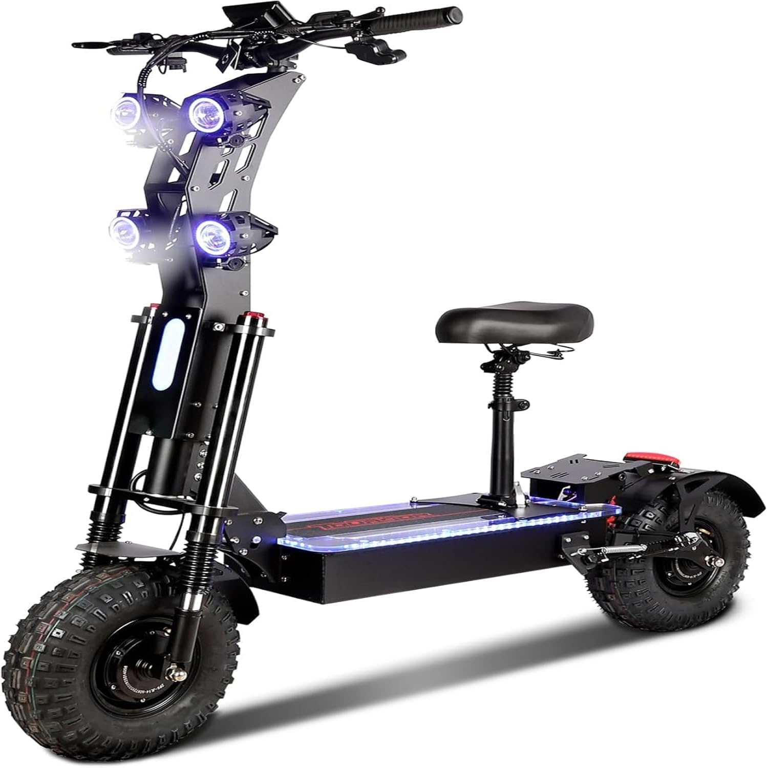 14" Electric Scooter for Adults with Seat, High Power 10000W Dual Motor with NFC,Max Speed 60MPH & Up to 70Miles,60V/50Ah Large Capacity Battery(USA Werahouse)