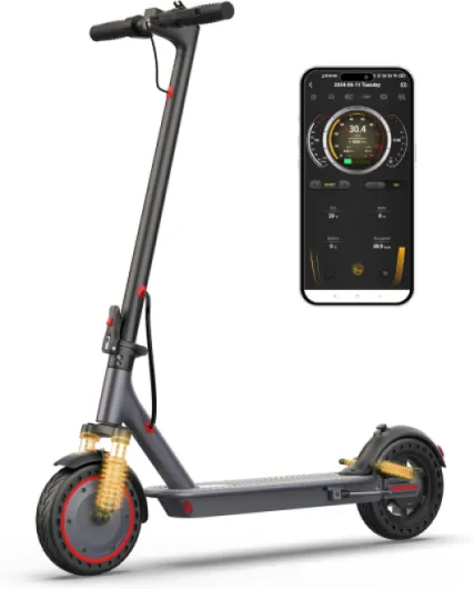 10 Inches Electric Scooter, Dual Suspension, 21 MPH Top Speed, 500W Powerful Motor, 28 Miles Long Range, Dual Braking, Max Load 264 lbs 10”-22Miles-Dual Suspension-500W
