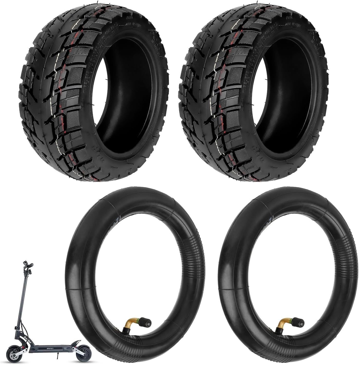 8x3.00-5 Tire with Inner Tube 8 Inch Tubeless Tire for Kaabo Mantis 8 Electric Scooter Accessories Rear Front Tire (2 tires and 2 inner tubes)