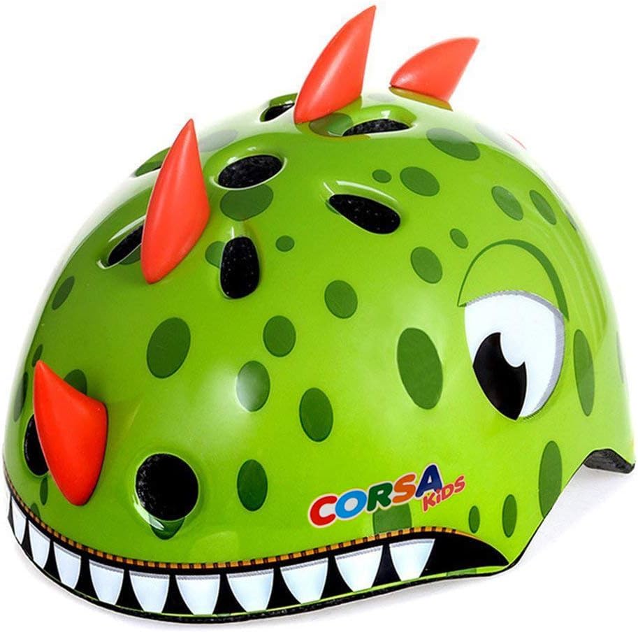 Kids Toddler Bike Helmet, Adjustable and Multi-Sport for Child Boys and Girls, 2 Sizes Dinosaur Small: 50-54 cm / 19.6"-21.3"