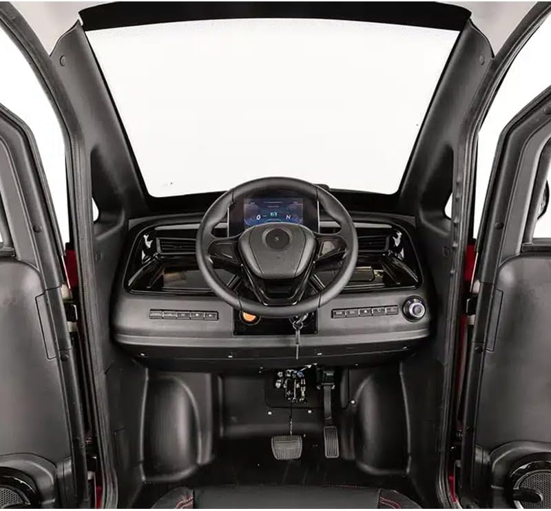 Enclosed Two-Seater Electric Mobility Scooter with 4 Wheels, 2200W Motor, 550 lb Load Capacity