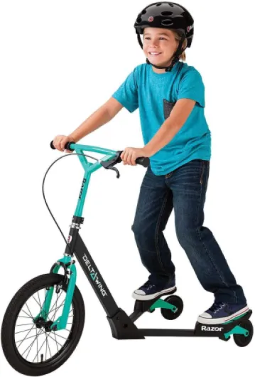 DeltaWing Scooter Black/Mint Green, One Size