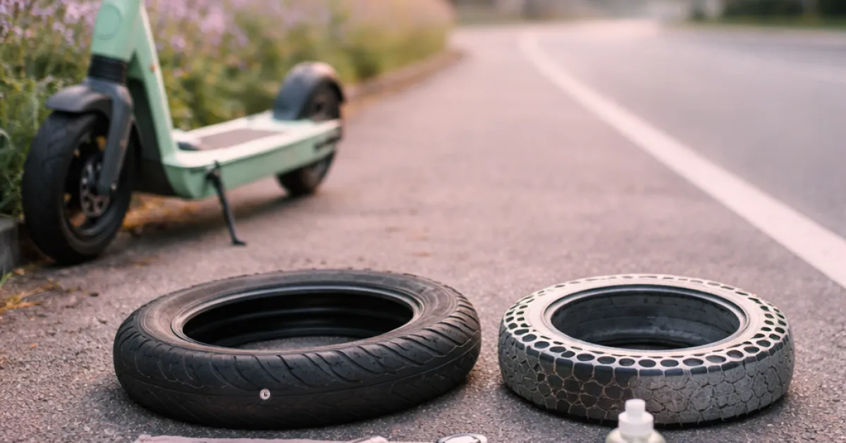 Flat Tire on the Road: How to Fix Pneumatic and Honeycomb Tires Without a Shop